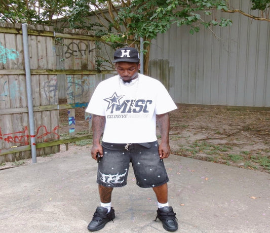 "ROOTED" TFL JEAN SHORTS