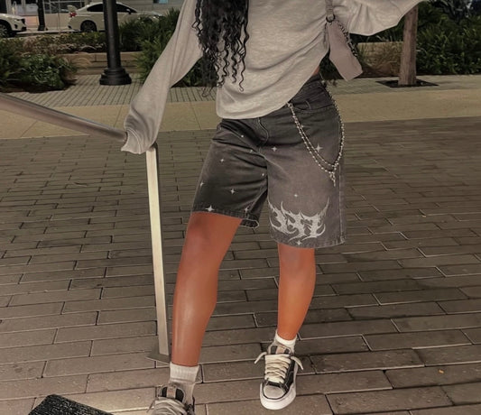 "ROOTED" TFL JORTS WOMEN